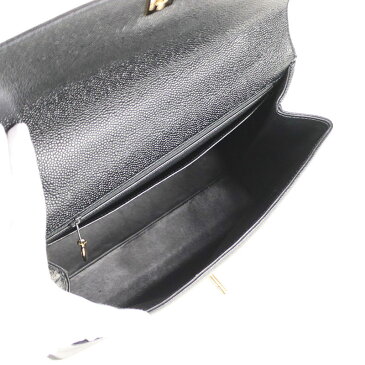 シャネル CHANEL ケリー型 トップハンドル ブラック ゴールド金具 レディース ハンドバッグ【中古】