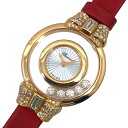 ショパール Chopard ハッピーダイヤモンド 209425-5001 シルバー K18PG クオーツ レディース 腕時計【中古】