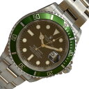 ロレックス ROLEX サブマリーナ ファット4 ビックスイス 16610LV ブラック/シルバー/グリーン メンズ 腕時計【中古】