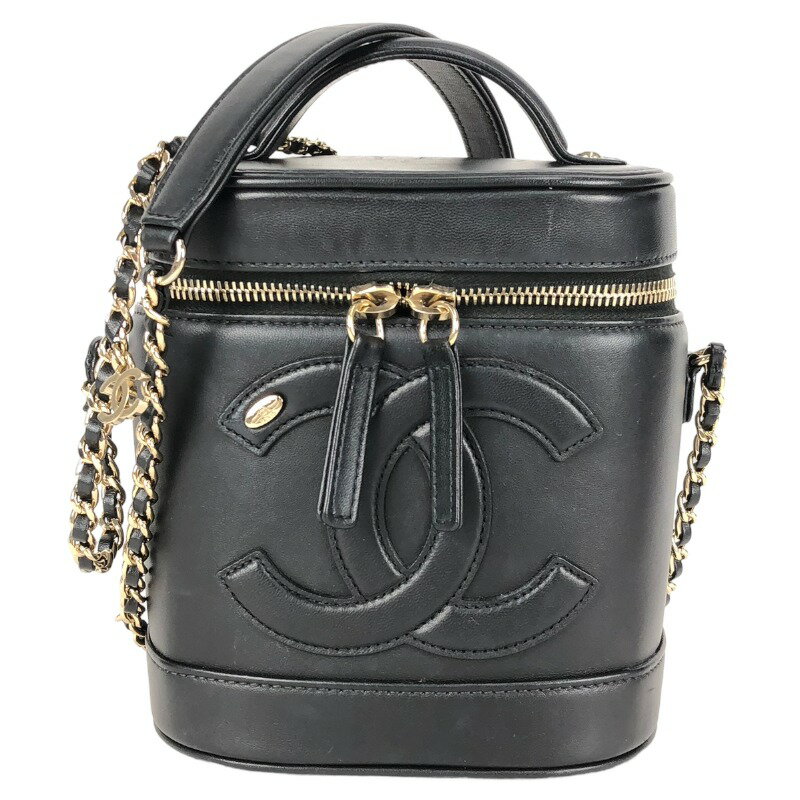 シャネル CHANEL バニティショルダー AS0323 ブラック ゴールド金具 レディース ハンドバッグ【中古】