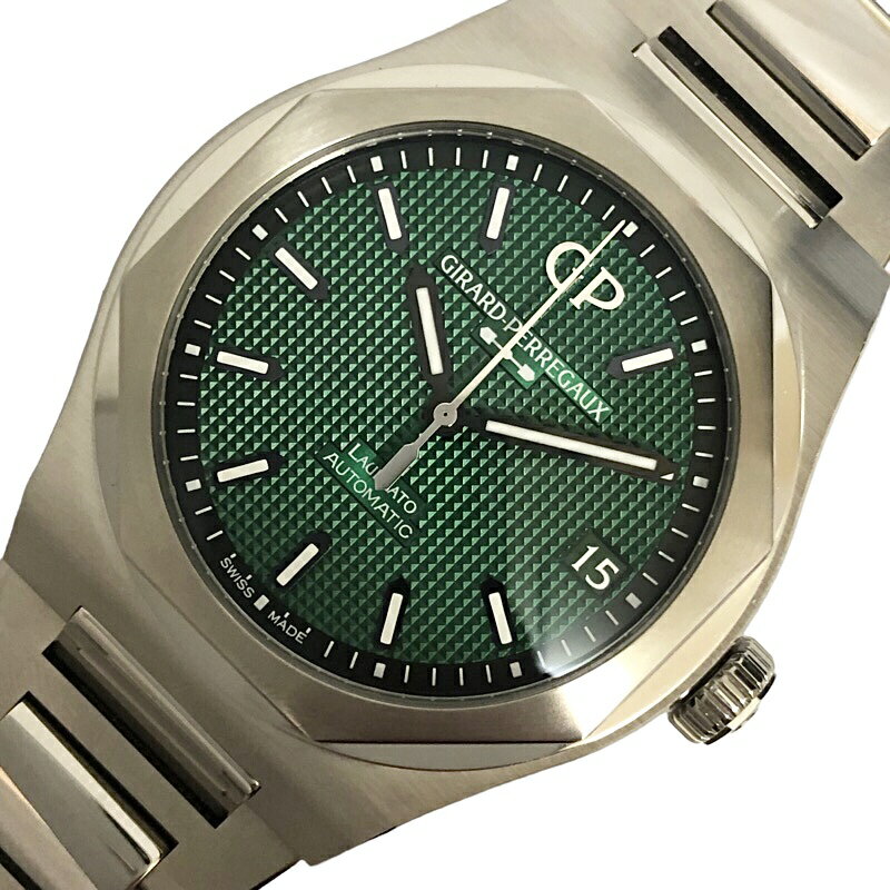 ジラール・ペルゴ GIRARD PERREGAUX ロレアート グリーン 81010-11-3153-1CM グリーン SS 自動巻き メンズ 腕時計【中古】