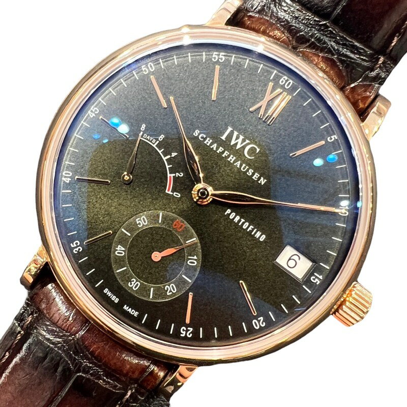 インターナショナルウォッチカンパニー IWC ポートフィノ・ハンドワインド・エイト・デイズ IW510118 モスグリーン メンズ 腕時計【中古】