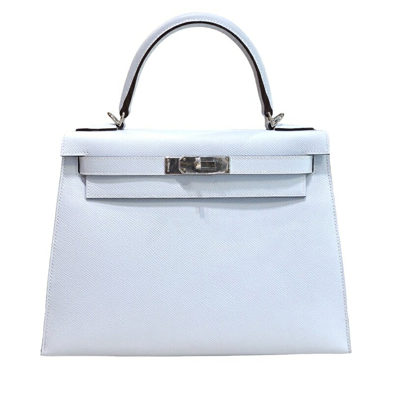 エルメス HERMES ケリー28　外縫い Z刻 ブルーブリュム×シルバー金具 エプソン レディース ハンドバッグ【中古】のサムネイル