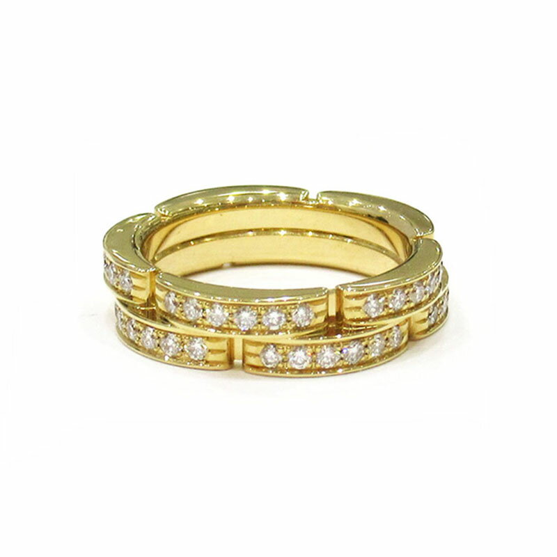 【最大3万円OFFクーポン配布中！】カルティエ Cartier マイヨンパンテールリング 2ロウ ハーフダイヤ K18YG ジュエリー【中古】のサムネイル