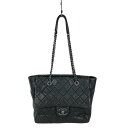 シャネル CHANEL ココマーク チェーントートバッグ ブラック アンティークシルバー金具 レディース トートバッグ【中古】