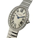 カルティエ Cartier ミニべニュワール WB520025 ホワイト K18WG クオーツ レディース 腕時計【中古】