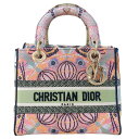 クリスチャン・ディオール Christian Dior レディディライト ミディアム M0565JREY ゴールド金具 キャンバス レディース ハンドバッグ【中古】