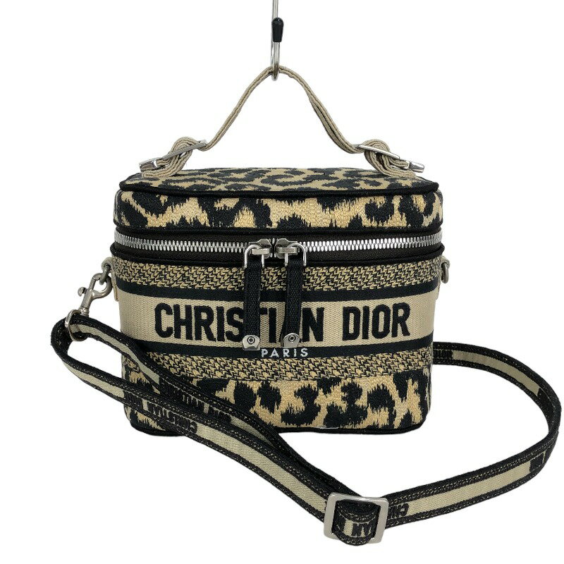 クリスチャン・ディオール Christian Dior スモールバニティ ブラック×ベージュ レディース ショルダーバッグ【中古】