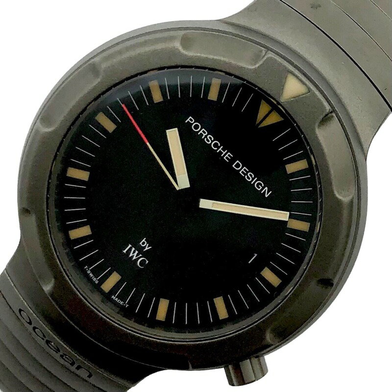 ポルシェデザイン PORSCHE DESIGN ポルシェ デザインby.IWC オーシャン 2000 11101 ブラック文字盤 メンズ 腕時計【中古】