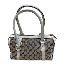 グッチ GUCCI GGキャンバスハンドバッグ 130942 ブラウン レディース ボストンバッグ【中古】