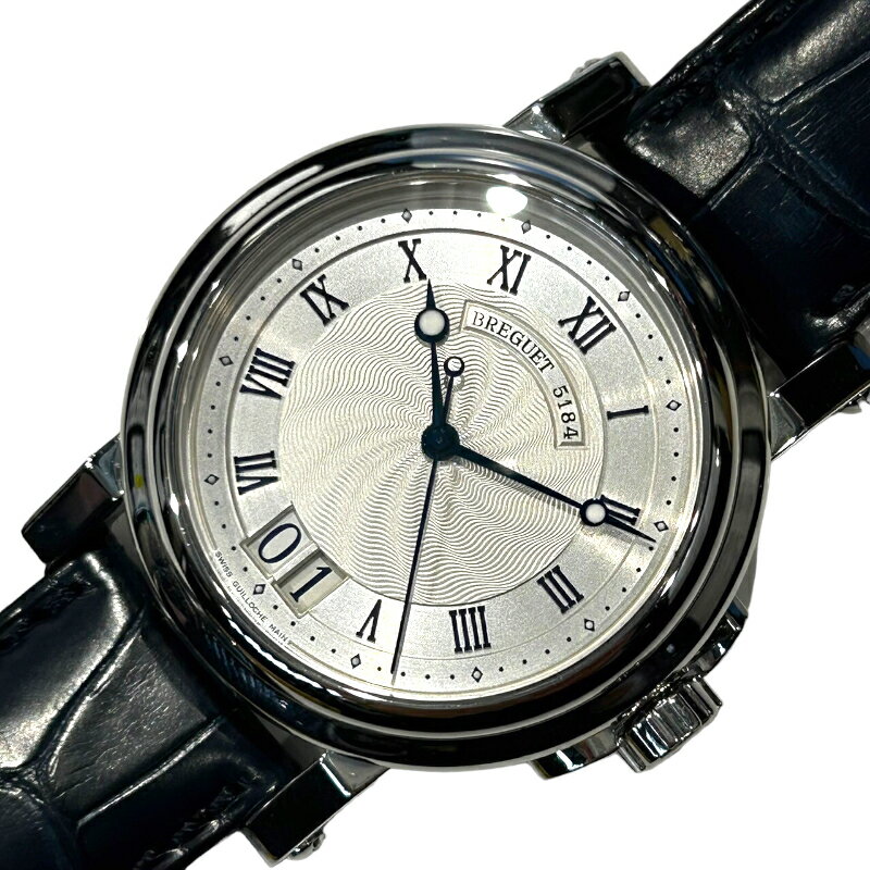 ブレゲ Breguet マリーン2 ラージデイト 5817ST/12/5J8 ステンレススチール クロコダイルブレス メンズ 腕時計【中古】