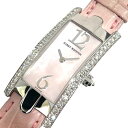 ハリーウィンストン HARRY WINSTON アヴェーニュC 330LQW ピンクシェル K18WG/純正ベルト レディース 腕時計【中古】