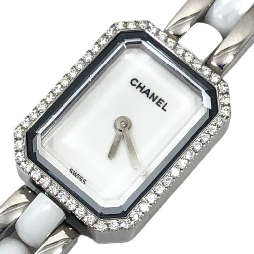 シャネル CHANEL プルミエール トリプルブレスレット H3059 ホワイト文字盤 SS/セラミック クオーツ レディース 腕時計【中古】 シャネル CHANEL プルミエール トリプルブレスレット H3059 ホワイト文字盤 SS/セラミック クオーツ レディース 腕時計【中古】