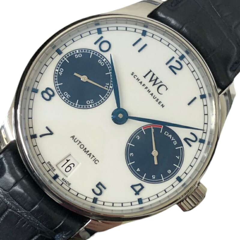 インターナショナルウォッチカンパニー IWC ポルトギーゼ　オートマチック　7デイズ IW500715 ホワイト ステンレススチール SS メンズ 腕時計