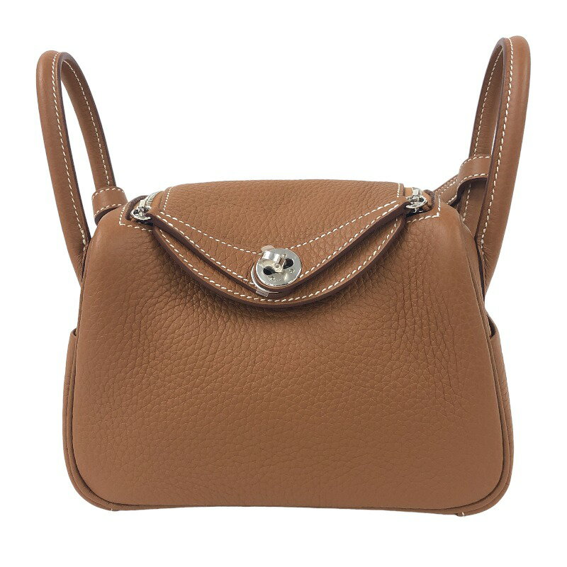 【1/1〜 先着順★最大3万円OFFクーポン＆1日限定ポイント2倍！】エルメス HERMES リンディミニ B刻 ゴールド シルバー金具 トリヨンクレマンス レディース ショルダーバッグ【中古】のサムネイル
