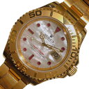 ロレックス ROLEX ヨットマスター ホワイトシェル K18イエローゴールド 16628NGR メンズ 腕時計【中古】