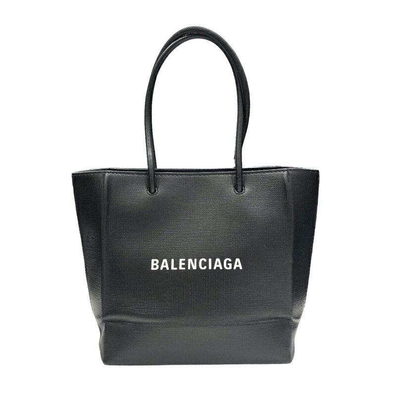 バレンシアガ BALENCIAGA ショッピングトートXXS 597858 ブラック レザー レディース トートバッグ