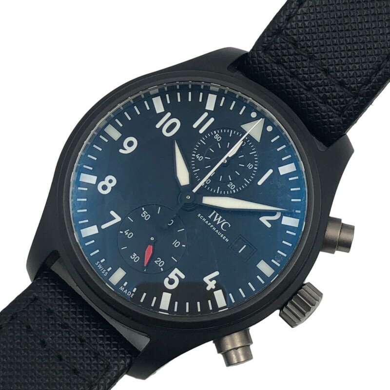 インターナショナルウォッチカンパニー IWC パイロット・ウォッチ・クロノグラフ “トップガン” IW389001 ブラック セラミック 自動巻き メンズ 腕時計【中古】