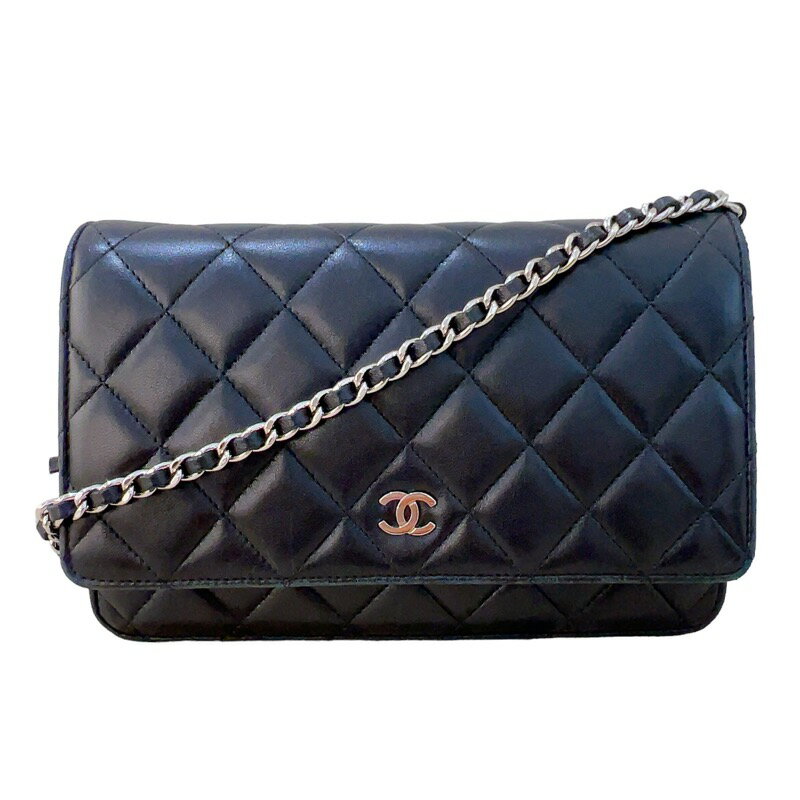 シャネル CHANEL クラシックチェーンウォレット A33814 ブラック シルバー金具 ラムスキン レディース ウォレットチェーン【中古】のサムネイル