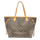 ルイ・ヴィトン LOUIS VUITTON ネヴァーフルMM M41388 アプリコット(オレンジ系) モノグラム・キャンバス レディース トートバッグ【中古】