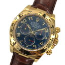 ロレックス ROLEX コスモグラフデイトナ ランダムシリアル アリゲーターレザー 116518 ゴールド K18YG/革ベルト メンズ 腕時計【中古】