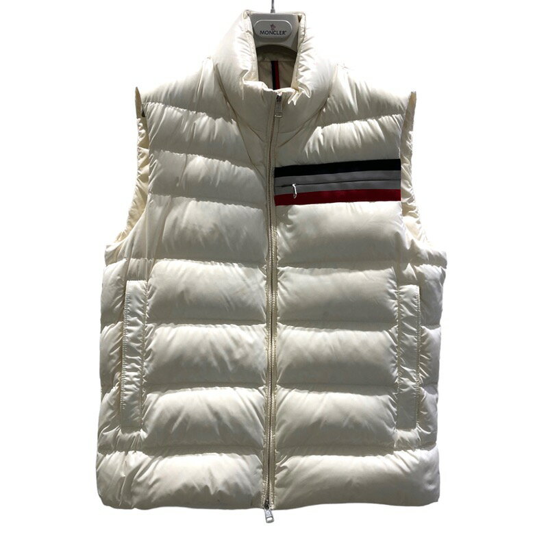 モンクレール MONCLER PARPAILLON ダウンベスト 20AW サイズ2 ホワイト ポリエステル/ナイロン メンズ ダウンベスト【中古】