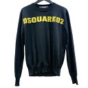 ディースクエアード DSQUARED 2 ロゴ ニットセーター S71HA0903 ブラック/イエロー コットン メンズ セーター【中古】