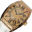 フランク・ミュラー FRANCK MULLER トノウカーベックス　クレイジーアワーズ　ゴールドクロコ 8880 CH GOLD CRO ゴールド文字盤 K18ピンクゴールド メンズ 腕時計【中古】