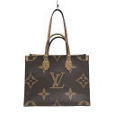 ルイ・ヴィトン LOUIS VUITTON オンザゴーMM M45321 モノグラム リバース ジャイアント モノグラム リバース レディース トートバッグ【中古】