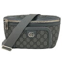 グッチ GUCCI オフィディアベルトバック 733868 グレー GGスプリーム レディース ウエストバッグ【中古】