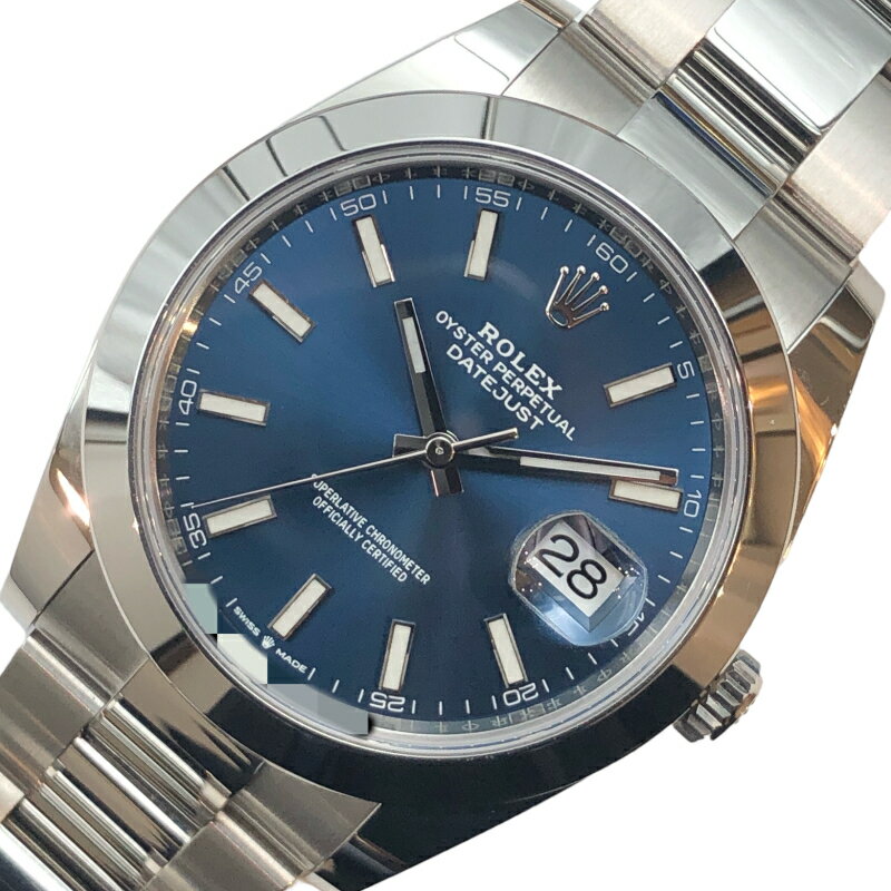 ロレックス ROLEX デイトジャスト 41 126300 ランダム番 ブライトブルー ステンレススチール メンズ 腕時計【中古】