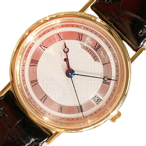 ブレゲ Breguet クラシック 5917BA/12/984 シルバー 750YG/純正尾錠/純正クロコレザー 自動巻き メンズ 腕時計【中古】 ブレゲ Breguet クラシック 5917BA/12/984 シルバー 750YG/純正尾錠/純正クロコレザー 自動巻き メンズ 腕時計【中古】
