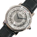 カルティエ Cartier ロトンド ドゥ カルティエ アニュアルカレンダー W15800002 シルバー K18WG/純正バックル 手巻き メンズ 腕時計【中...