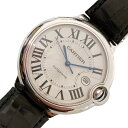 カルティエ Cartier バロンブルーLM W6901351 シルバー K18ホワイトゴールド 自動巻き メンズ 腕時計【中古】