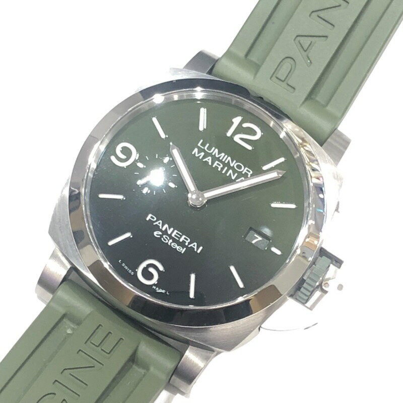 パネライ PANERAI ルミノール マリーナ eスチール ヴェルデ ズメラルド PAM01356 グリーン SS 自動巻き メンズ 腕時計【中古】