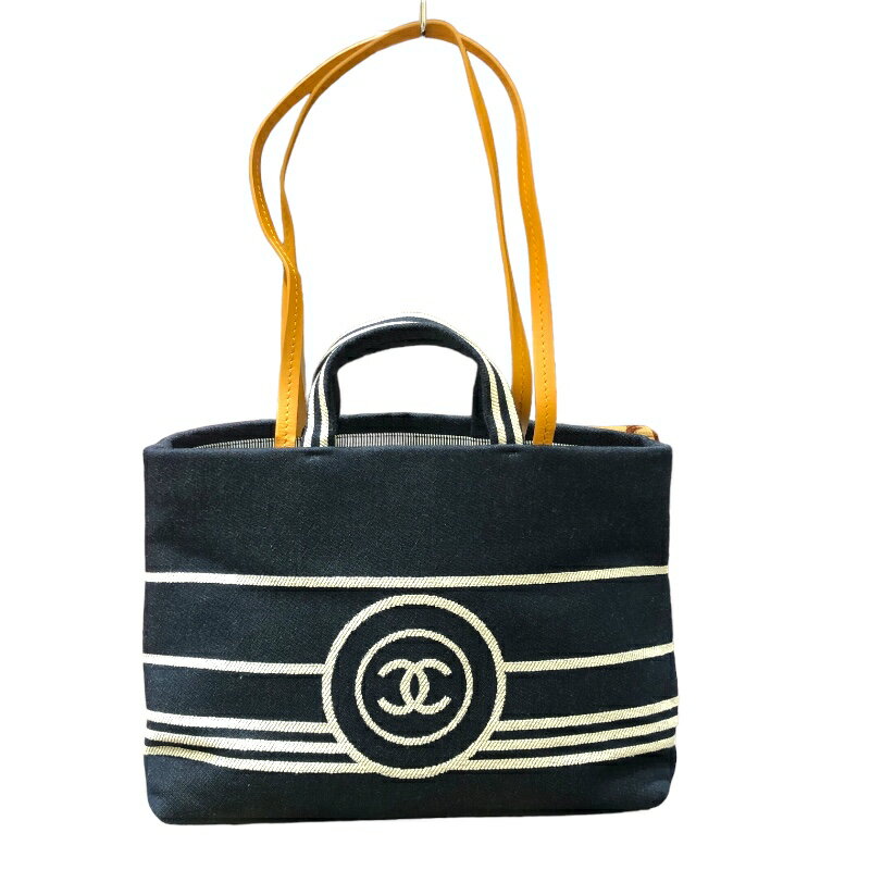 シャネル CHANEL 2WAYショッピングトートバッグ A92240 ネイビー/SV金具 デニム レディース トートバッグ【中古】