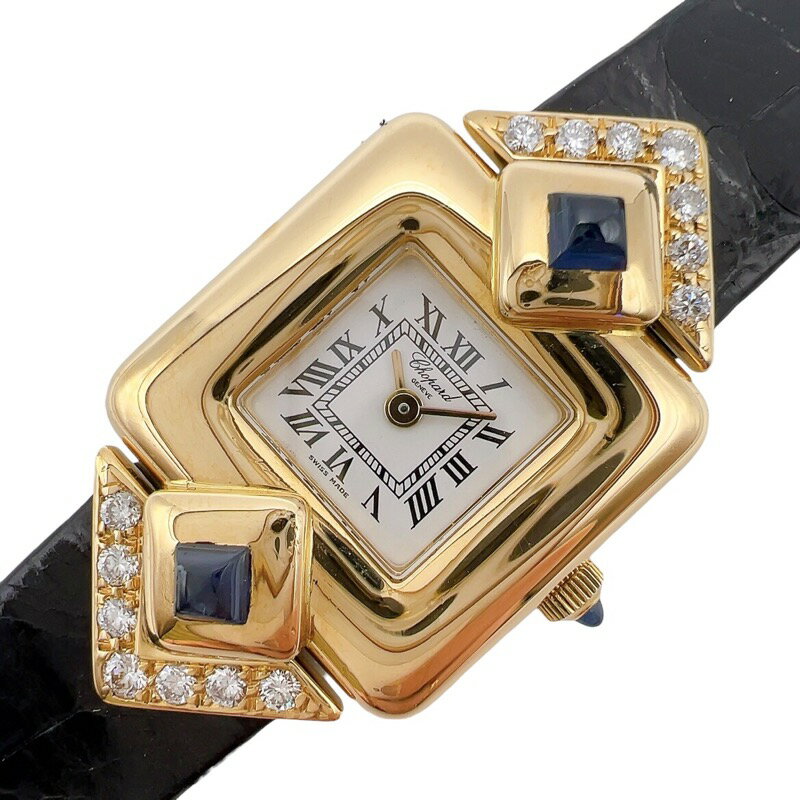 ショパール Chopard ヴィンテージ　ウクエアウォッチ 13/6270/23 K18YG/革 レディース 腕時計【中古】