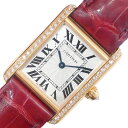 カルティエ Cartier タンクルイカルティエSM WJTA0010 シルバー K18PG 手巻き レディース 腕時計【中古】