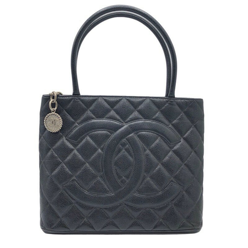 シャネル CHANEL 復刻トート A01804 キャビアスキン メンズ トートバッグ【中古】