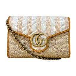 グッチ GUCCI GGマーモント　キルティングミニバッグ 474575 ラティア・レザー レディース ショルダーバッグ【中古】