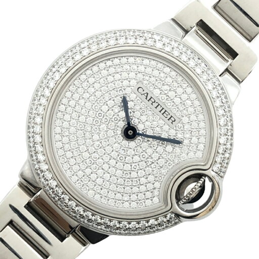 カルティエ Cartier バロンブルー ドゥ カルティエ WE902048 ホワイト K18ホワイトゴールド/ダイヤモンド 自動巻き レディース 腕時計【中古】 カルティエ Cartier バロンブルー ドゥ カルティエ WE902048 ホワイト K18ホワイトゴールド/ダイヤモンド 自動巻き レディース 腕時計【中古】
