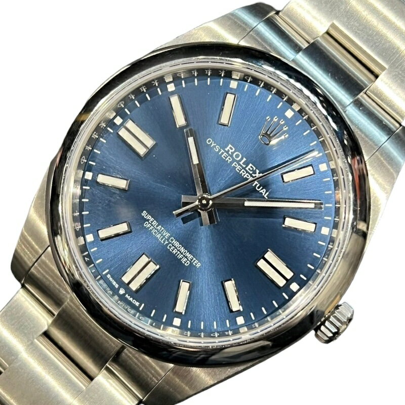 ロレックス ROLEX オイスターパーペチュアル41 124300 ブルー ステンレススチール 自動巻き メンズ 腕時計【中古】