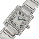 カルティエ Cartier タンクフランセーズSM アフターダイヤ W50012S3 K18WG ク ...