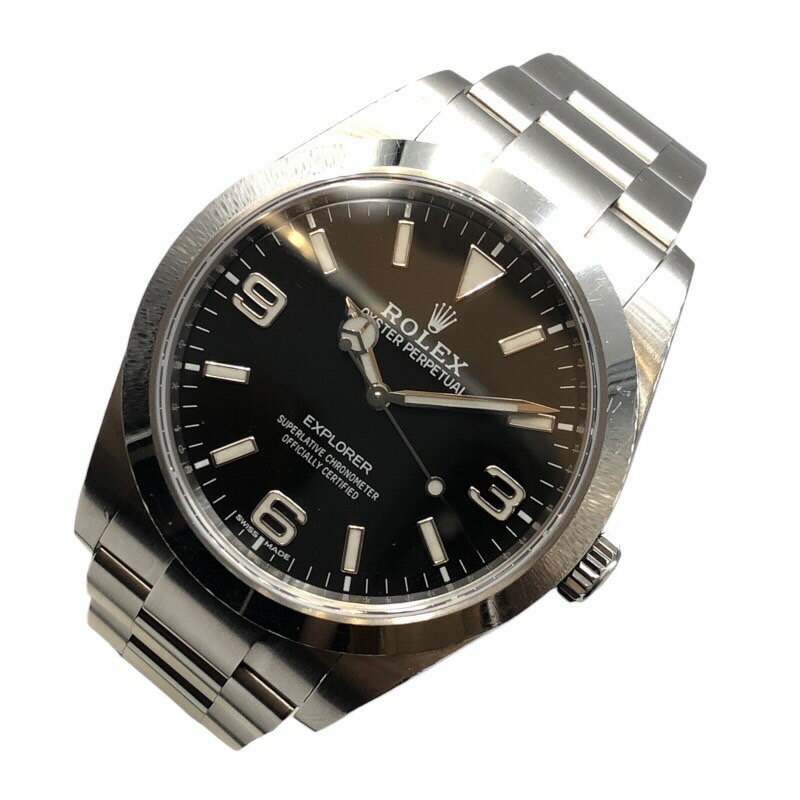 ロレックス ROLEX エクスプローラー1 214270 ブラック SS メンズ 腕時計【中古】