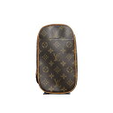 ルイ・ヴィトン LOUIS VUITTON ポシェットガンジュ M51870 ブラウン モノグラムキャンバス ユニセックス ショルダーバッグ【中古】