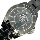 シャネル CHANEL マドモアゼル J12 ラパウザ H7609 ブラック セラミック 自動巻き メンズ 腕時計【中古】
