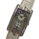 ハリーウィンストン HARRY WINSTON アヴェニューC ミッドサイズ ホワイトシェル 330/UMWL.MD/D31 シルバー×ホワイト K18WG/ダイヤ/革ベルト レディース 腕時計【中古】(2)