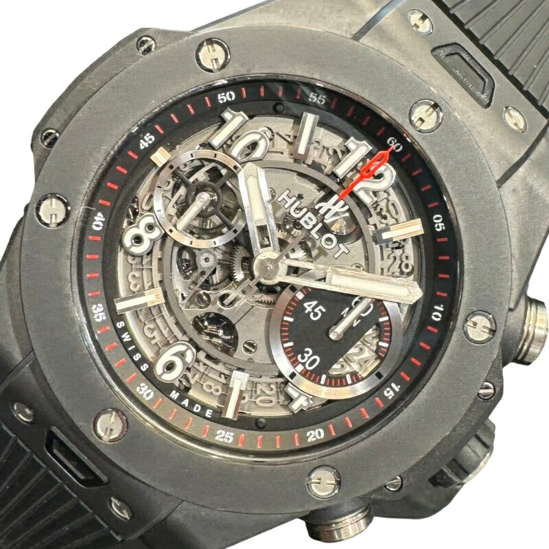 ウブロ HUBLOT ビッグ・バン ウニコ ブラックマジック 411.C1.1170.RX セラミック メンズ 腕時計【中古】