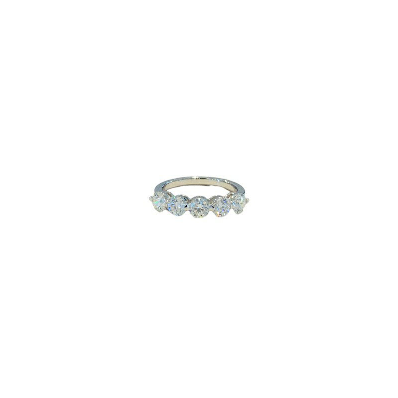 一文字ダイヤリング D1.75ct #14 Pt900 ジュエリー【中古】