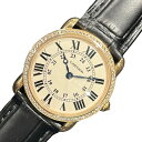 カルティエ Cartier ロンド ルイ カルティエ SM WR000351 ブラック K18PG レディース 腕時計【中古】